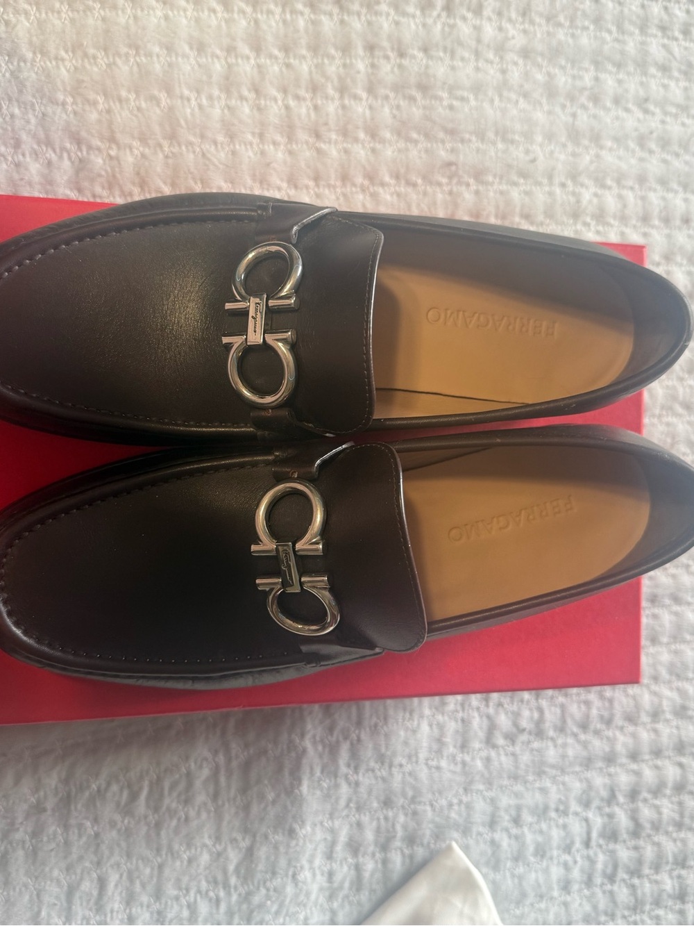 Salvatore Ferragamo dark brown Moccasin with Gancini ornament - Picture 10 of 11
